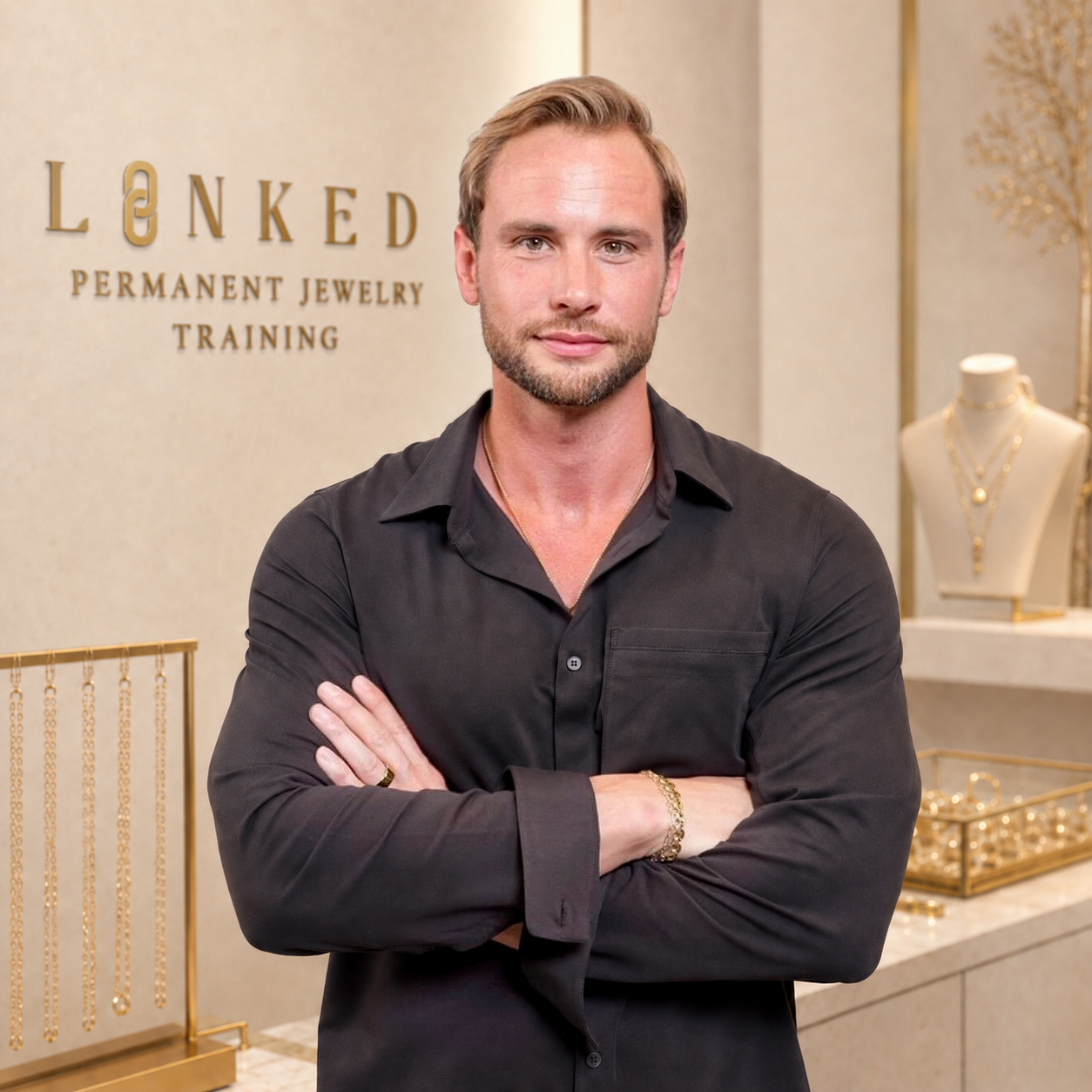 Jake Randolph, founder of LINKED Permanent Jewelry Training